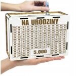 Skarbonka na urodziny 5000 zł – biała