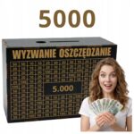 Czarna skarbonka „Wyzwanie oszczędzanie” – cel 5000 zł