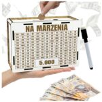 Skarbonka na marzenia 5000 zł – biała, z pisakiem