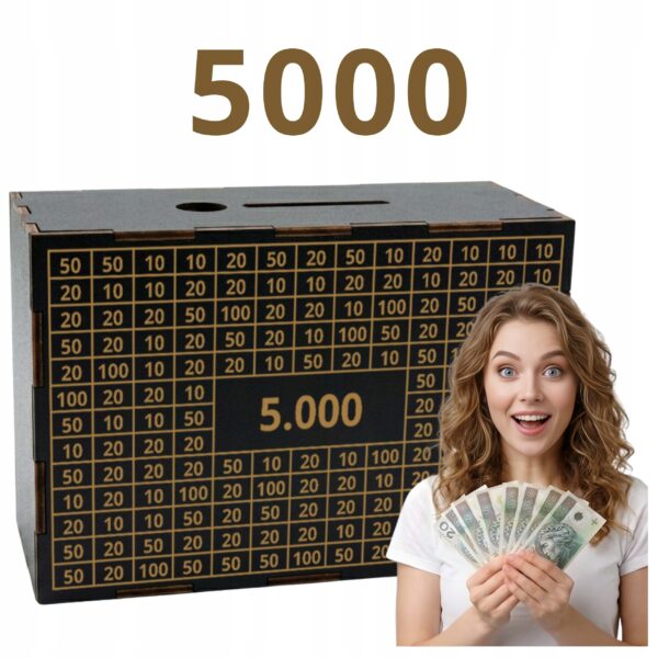 Skarbonka bez napisu 5000 zł – czarna