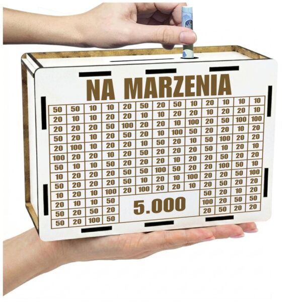 Skarbonka na marzenia 5000 zł – biała