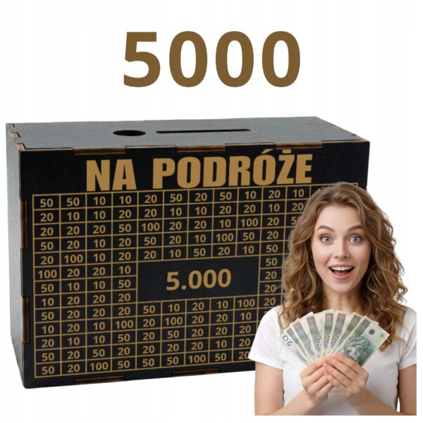 Czarna skarbonka na podróże – cel 5000 zł