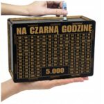 Skarbonka „Na czarną godzinę” 5000 zł – czarna