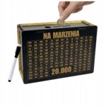 Skarbonka na marzenia 20 000 zł – czarna, z pisakiem