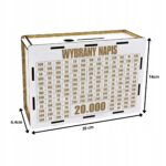 Skarbonka „Wyzwanie oszczędzanie” 20 000 zł na prezent – biała - obrazek 5