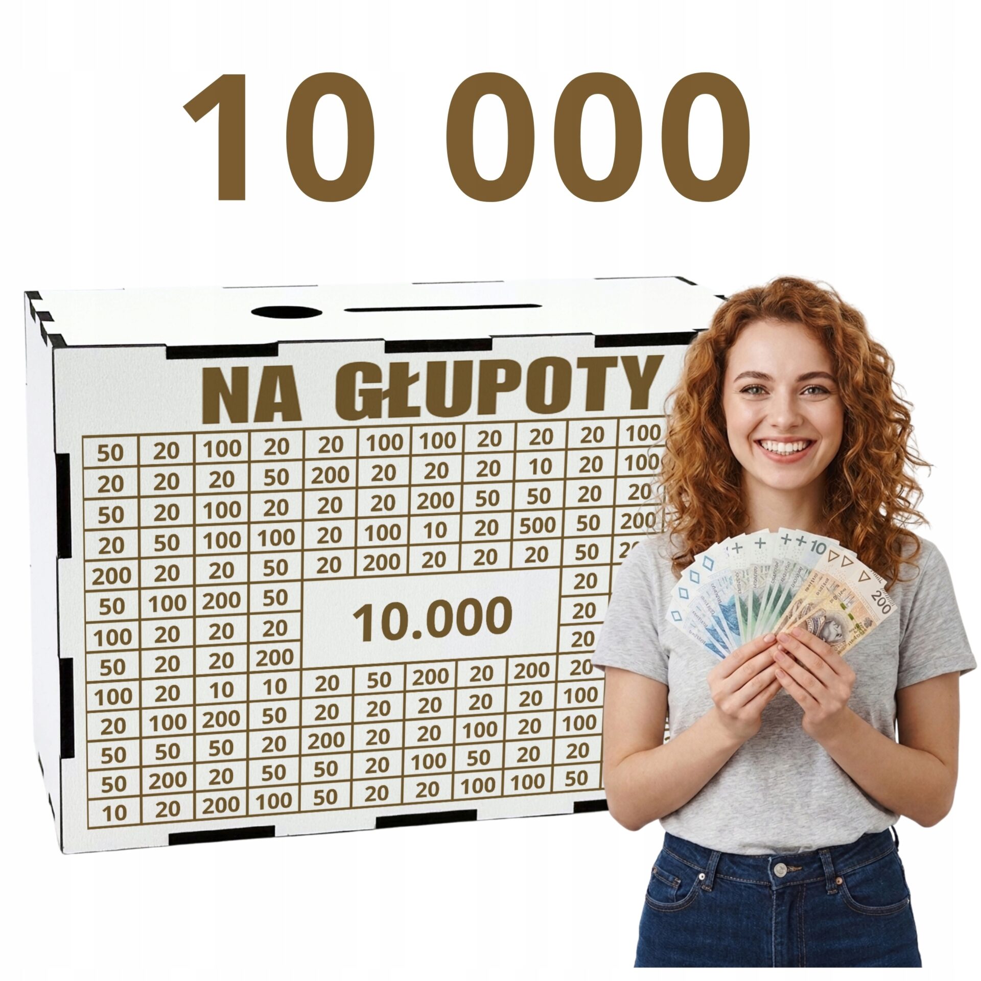 2550f6e94b4381ba6f065474d69e Skarbonka „Na głupoty” 10 000 zł – biała - obrazek 1