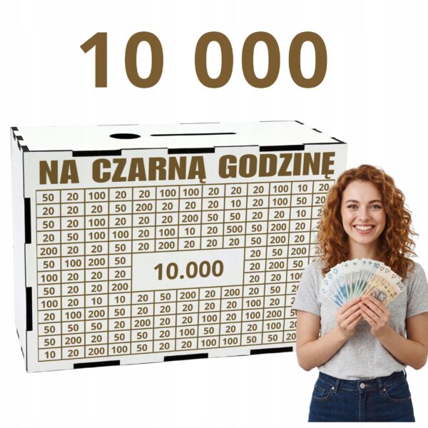 Skarbonka „Na czarną godzinę” 10 000 zł – biała