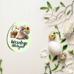 Magnes wielkanocny „Wesołego Alleluja” – owieczka - obrazek 3