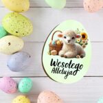 Magnes wielkanocny „Wesołego Alleluja” – owieczka - obrazek 4