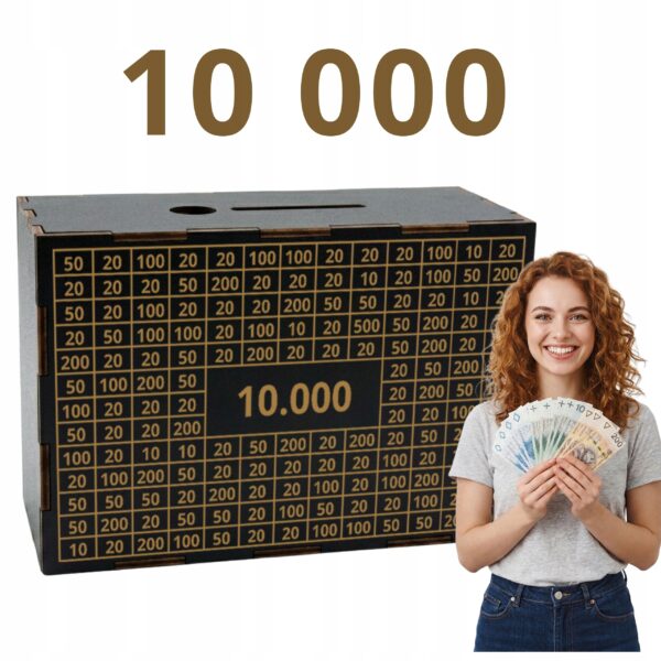 Skarbonka bez napisu 10 000 zł – czarna