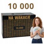 Skarbonka na wakacje 10 000 zł – czarna