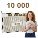 Skarbonka na wesele 10 000 zł – biała