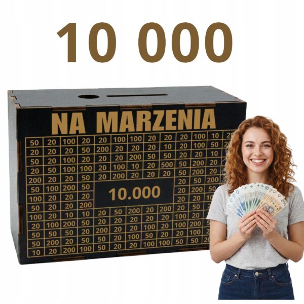 Czarna skarbonka na marzenia – cel 10 000 zł