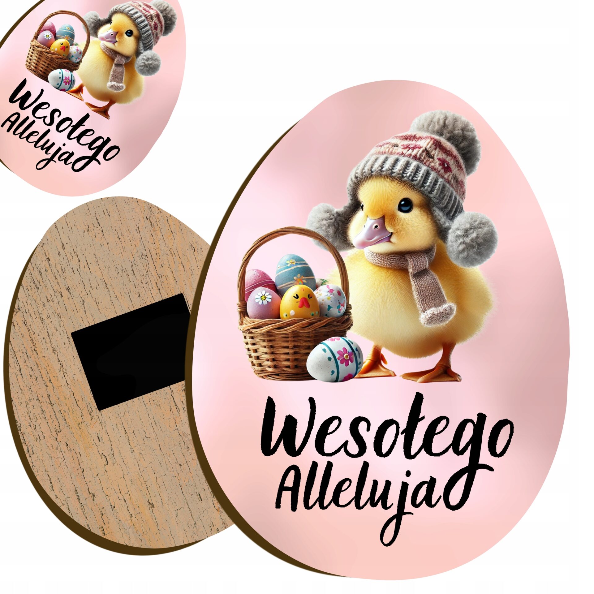 9da2fee14919b95f1e29f4329033 Magnes wielkanocny „Wesołego Alleluja” – kurczaczek - obrazek 1