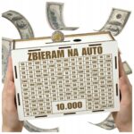 Skarbonka „Zbieram na auto” 10 000 zł – biała