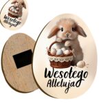 Magnes wielkanocny „Wesołego Alleluja” – zajączek