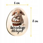 Zawieszka wielkanocna „Wesołego Alleluja” – zajączek - obrazek 3